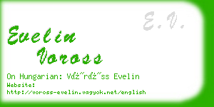 evelin voross business card